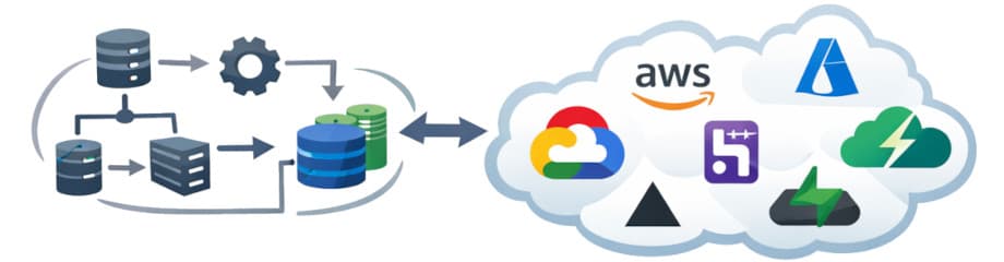 Cloud and DevOps illustration